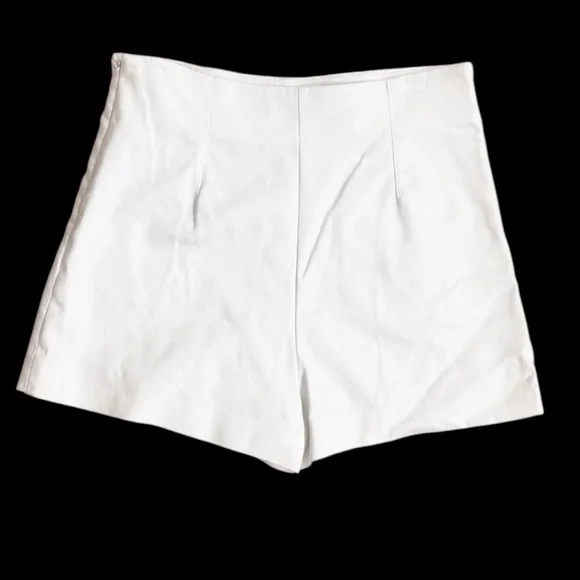 ZARA White High waist 2.5 inch dress shorts size medium 28 - Picture 8 of 11